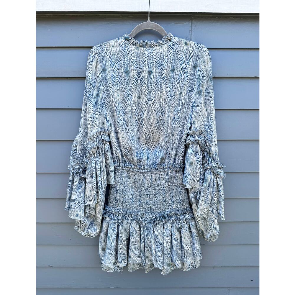 Alexis Leannie Fit and Flare Long Sleeve Chiffon Mini Dress Extra Small XS - Picture 8 of 8